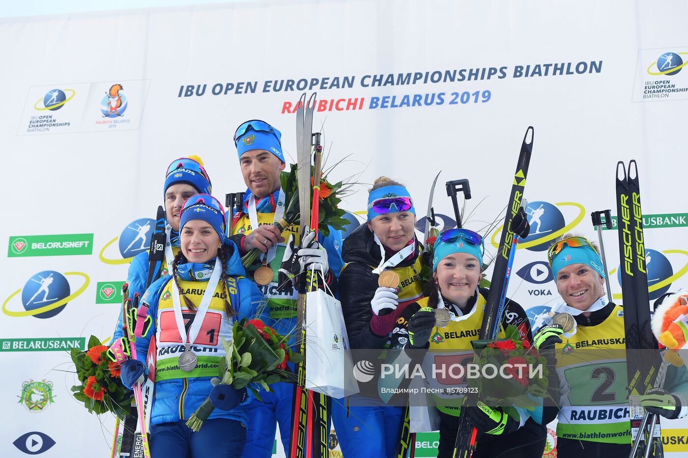 Биатлон. Чемпионат Европы. Одиночная смешанная эстафета