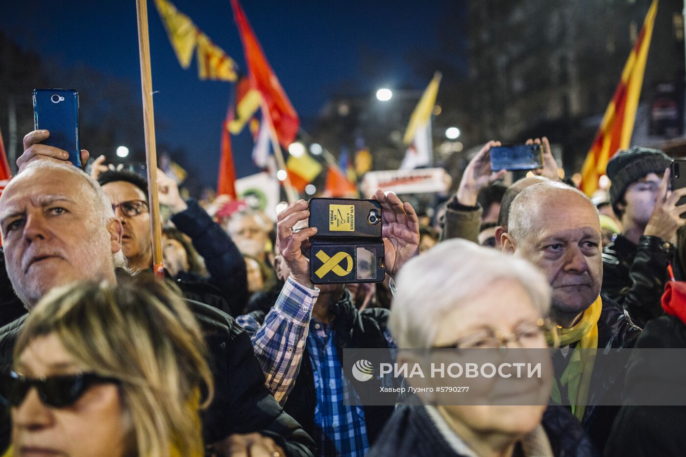 Акция сторонников независимости Каталонии 