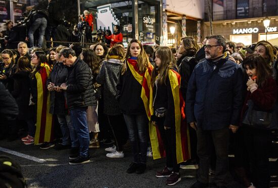 Акция сторонников независимости Каталонии 