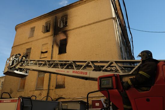 Последствия пожара в консерватории имени Чайковского