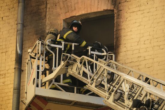 Последствия пожара в консерватории имени Чайковского