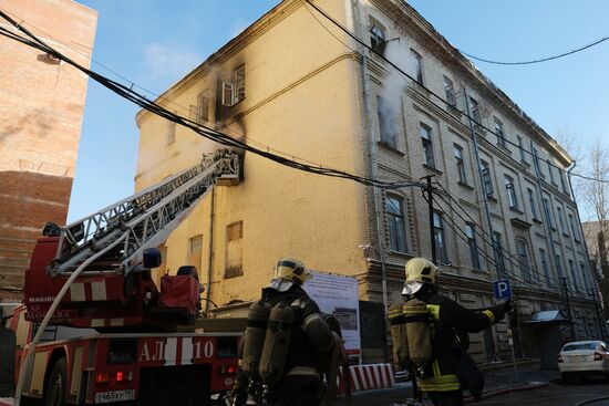 Последствия пожара в консерватории имени Чайковского