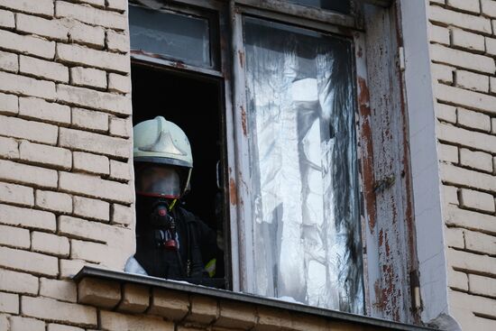 Последствия пожара в консерватории имени Чайковского