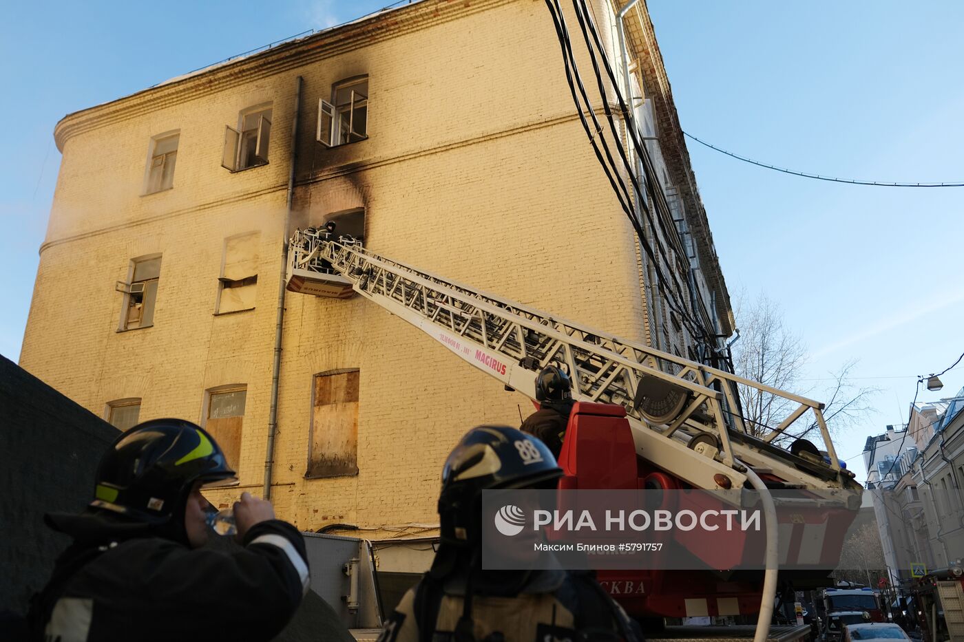 Последствия пожара в консерватории имени Чайковского