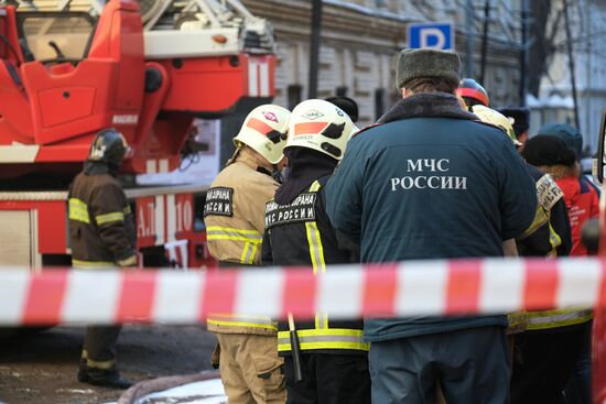 Последствия пожара в консерватории имени Чайковского