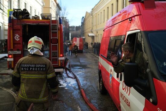 Последствия пожара в консерватории имени Чайковского