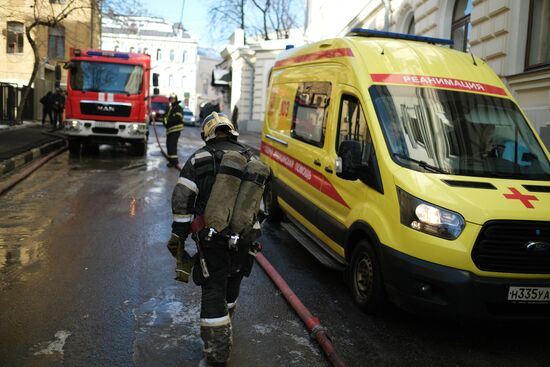 Последствия пожара в консерватории имени Чайковского