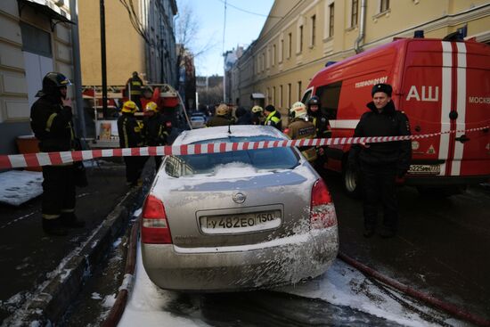 Последствия пожара в консерватории имени Чайковского