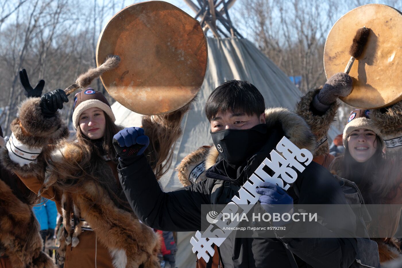 Открытие гонки на собачьих упряжках "Берингия-2019" на Камчатке