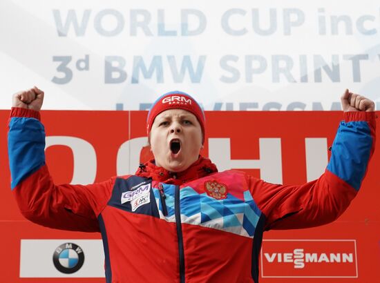 Санный спорт. IX этап Кубка мира. Спринт