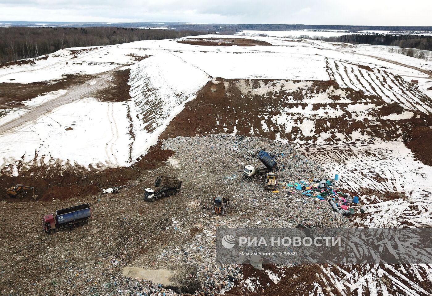 Полигон ТБО "Алексинский карьер" в Подмосковье