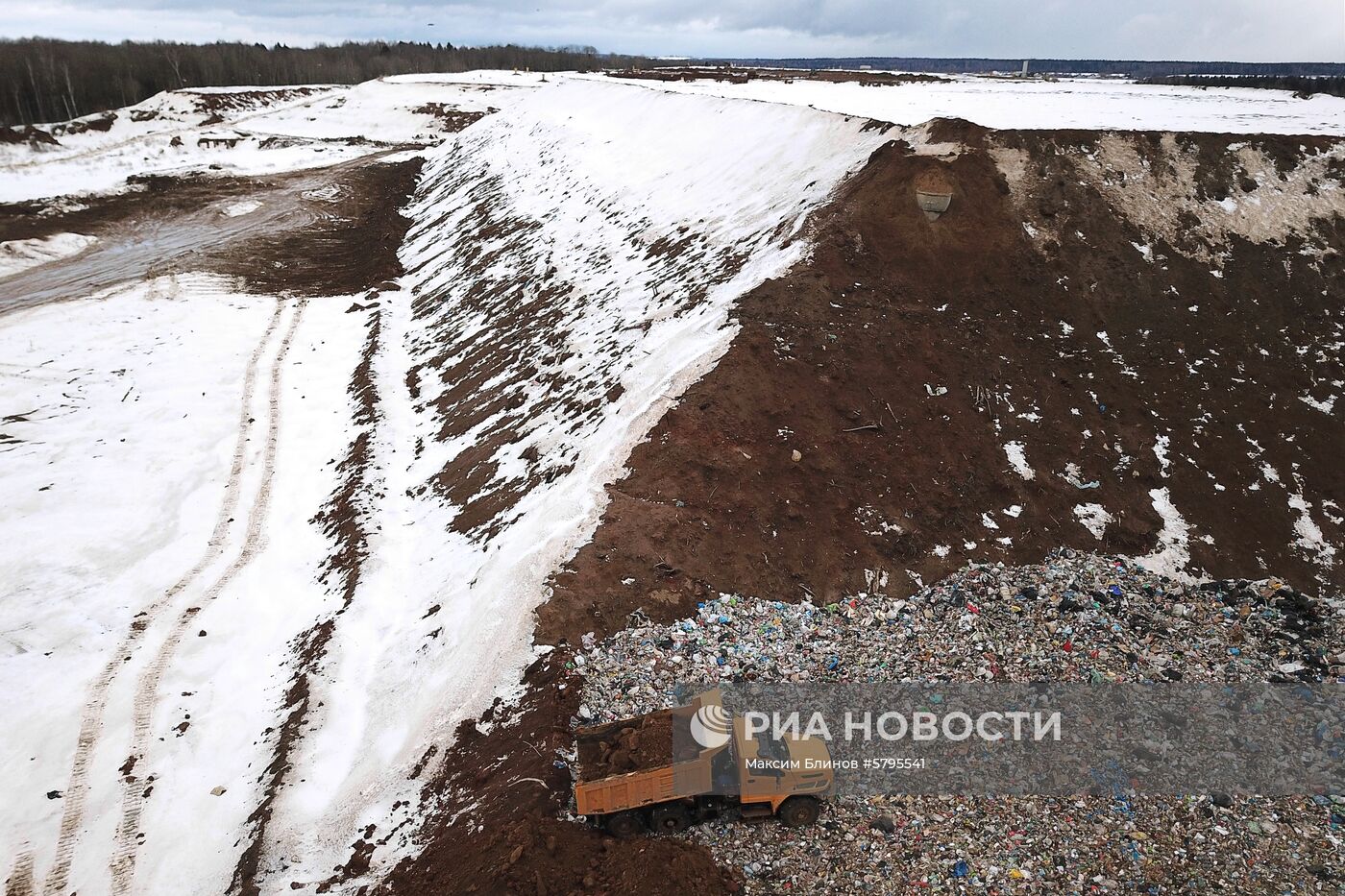 Полигон ТБО "Алексинский карьер" в Подмосковье