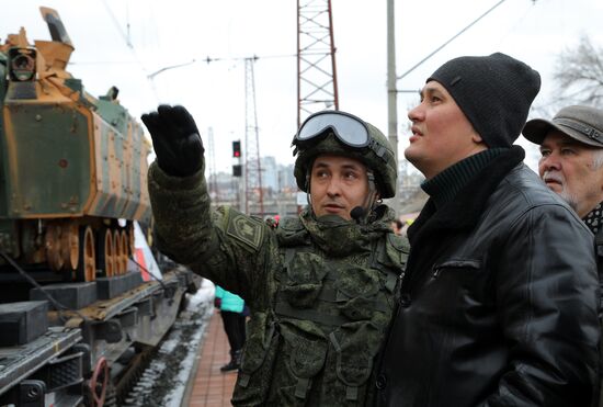 Прибытие поезда "Сирийский перелом" в Белгород