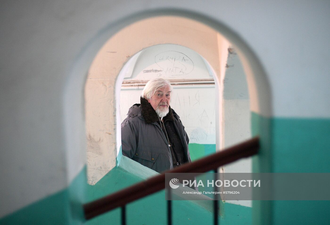 Житель блокадного Ленинграда В. Галактионов