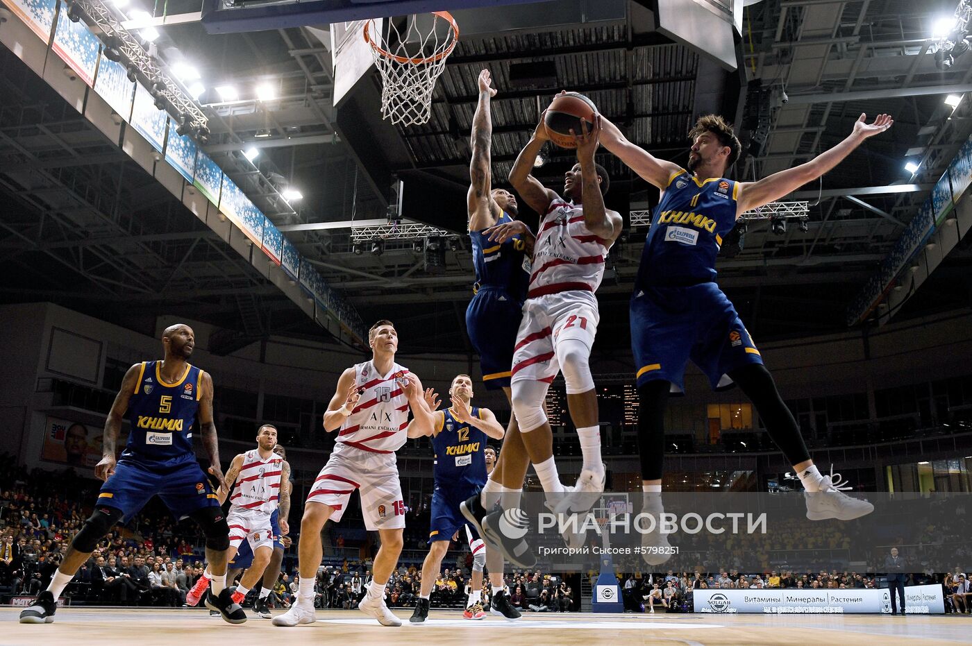 Баскетбол. Евролига. Матч "Химки" - "АХ Олимпия"
