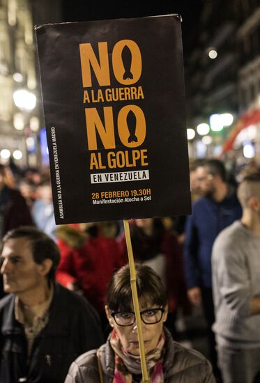 Акция в Мадриде в поддержку Н. Мадуро