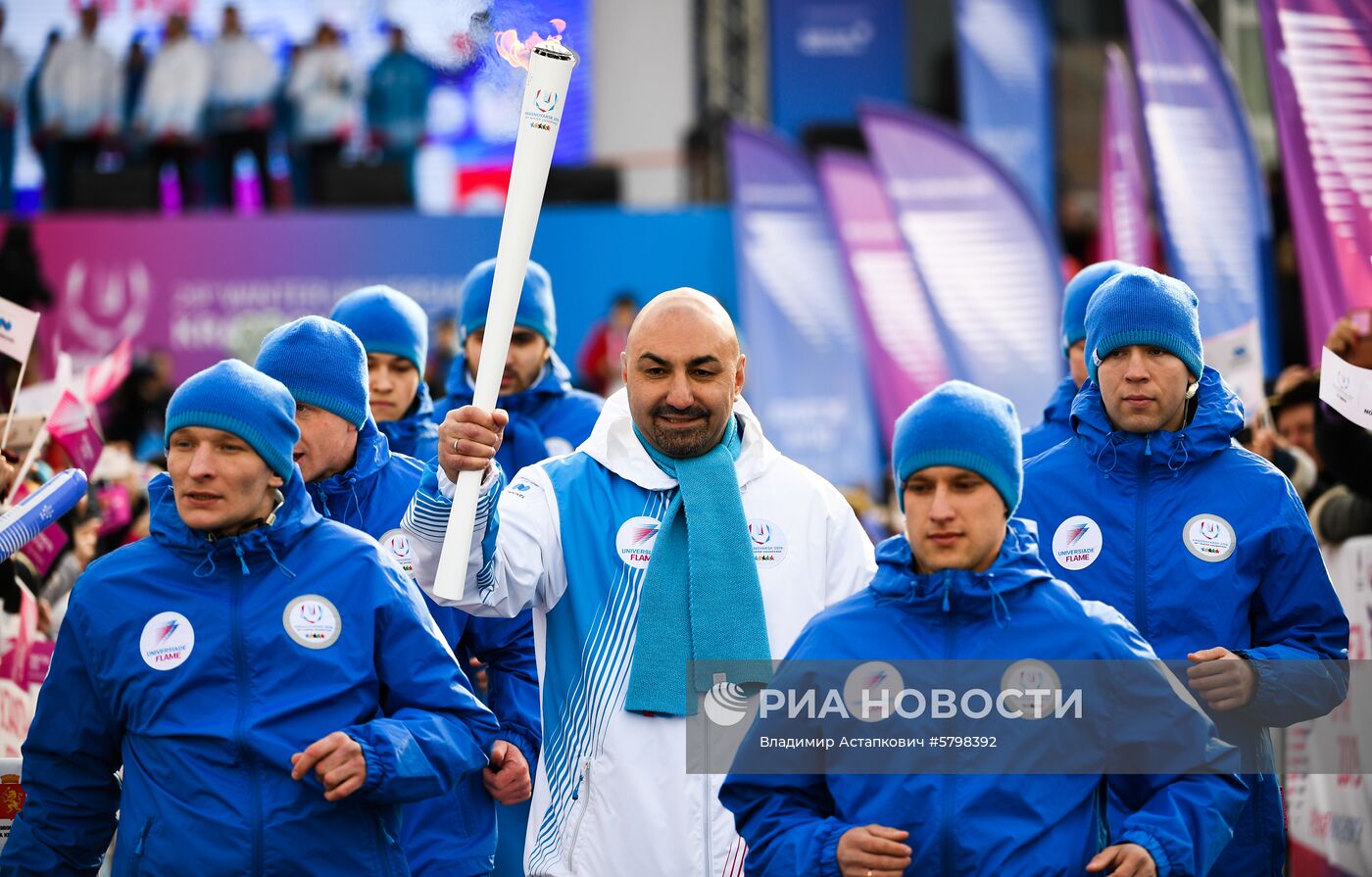 Эстафета огня Универсиады-2019 в Красноярске