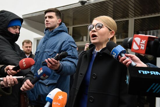 Брифинг кандидата в президенты Украины Ю. Тимошенко