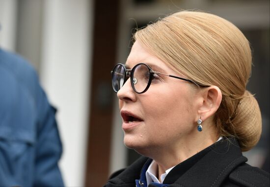 Брифинг кандидата в президенты Украины Ю. Тимошенко