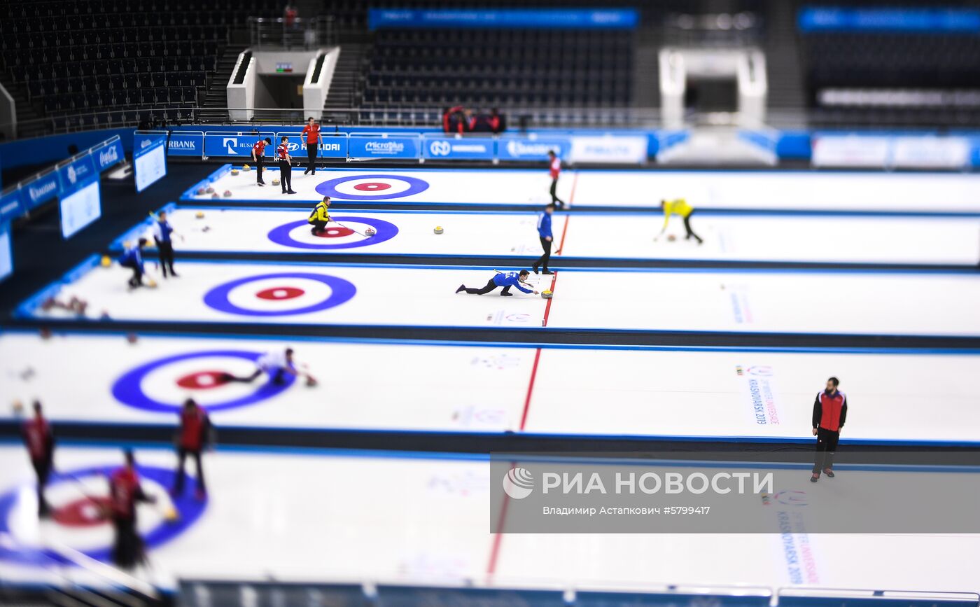 Универсиада. Керлинг. Тренировки