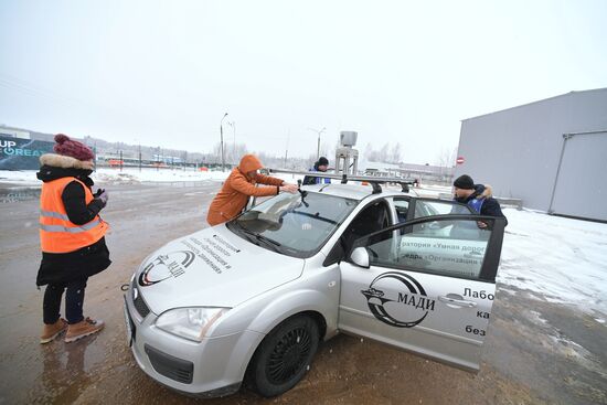 Испытания беспилотных автомобилей в зимних условиях