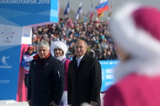 Рабочая поездка президента РФ В. Путина в Красноярск