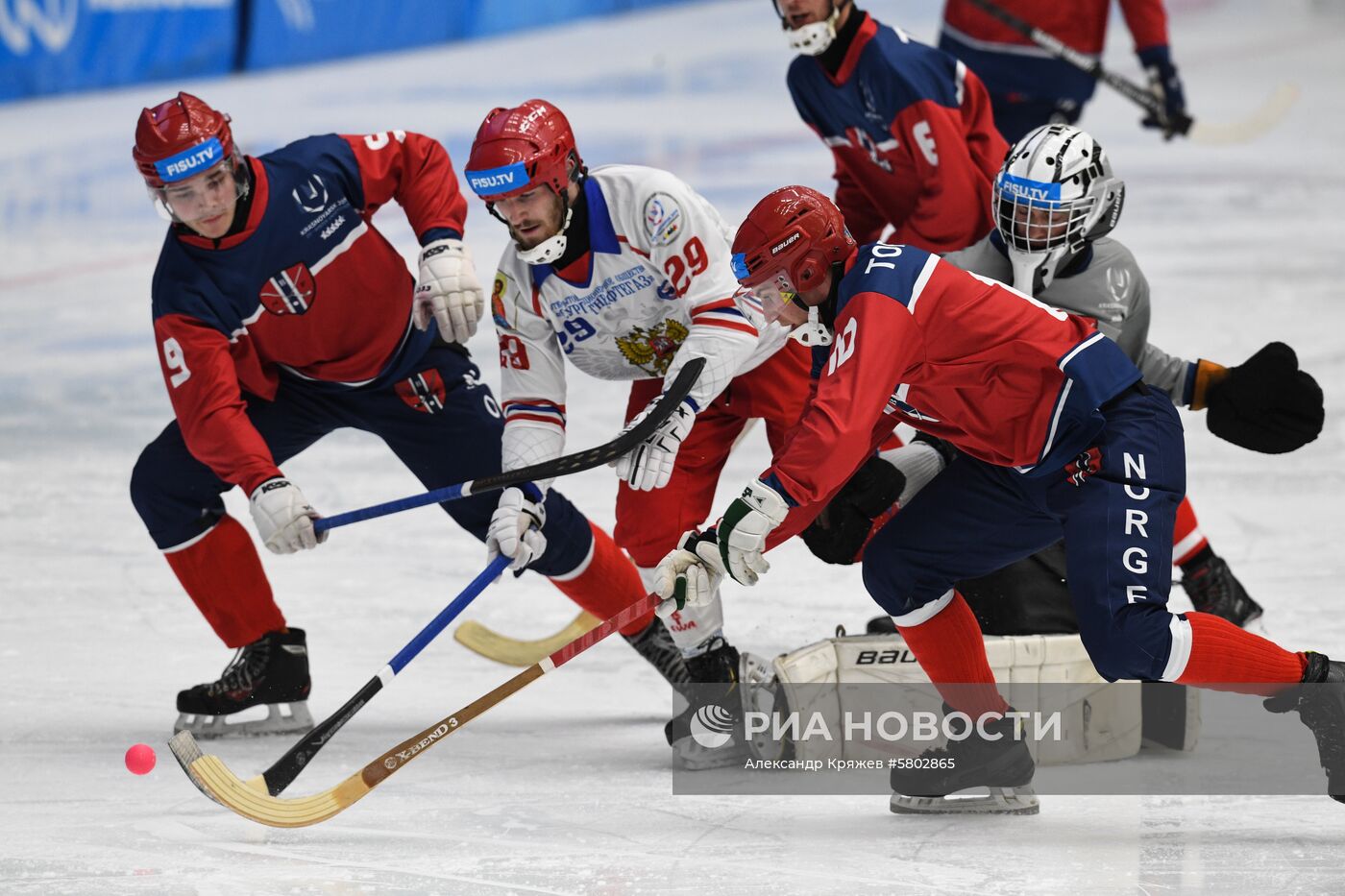 Универсиада-2018. Хоккей с мячом. Мужчины. Матч Норвегия-Россия