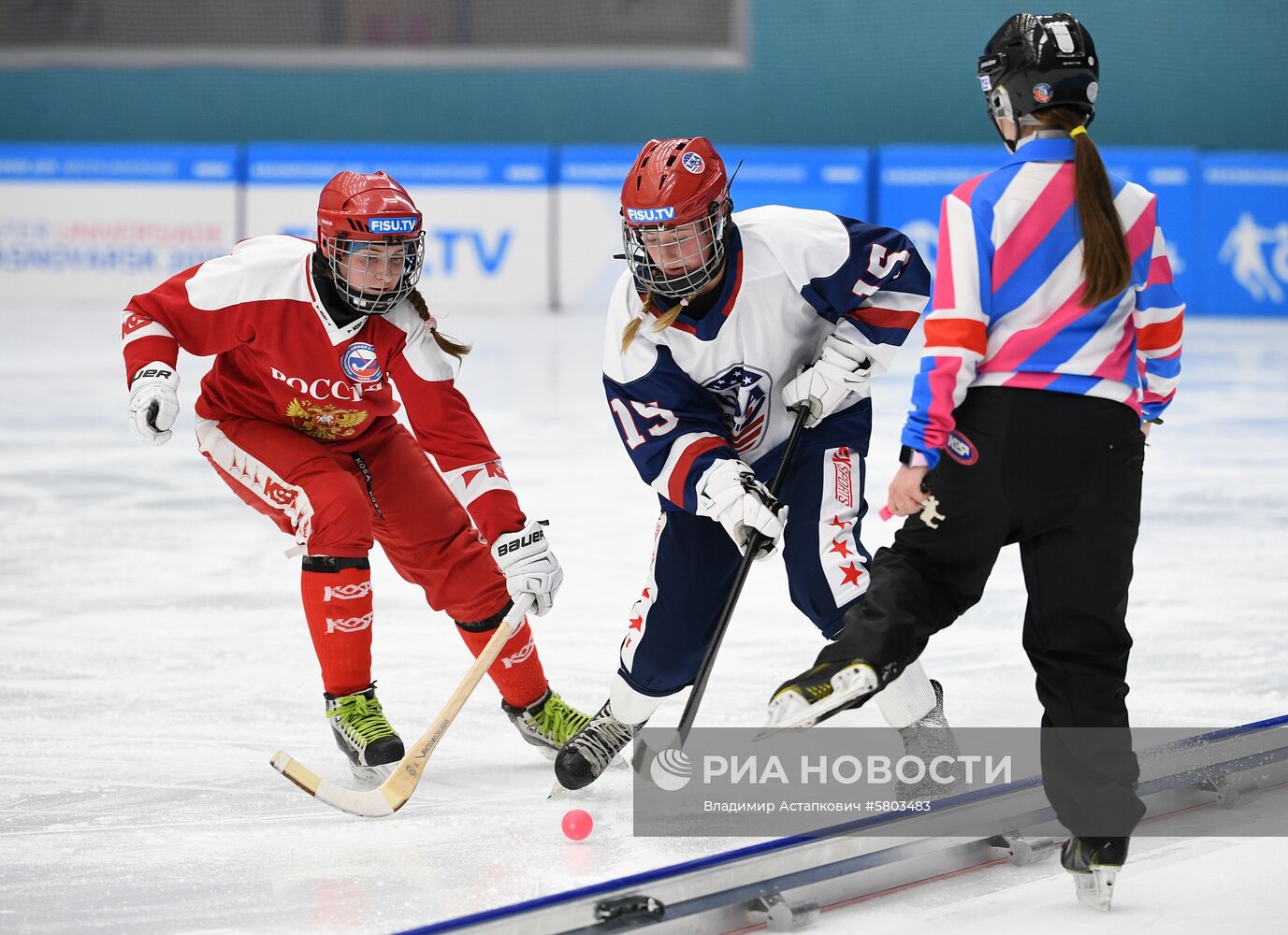 Универсиада-2019. Хоккей с мячом. Женщины. Матч США - Россия