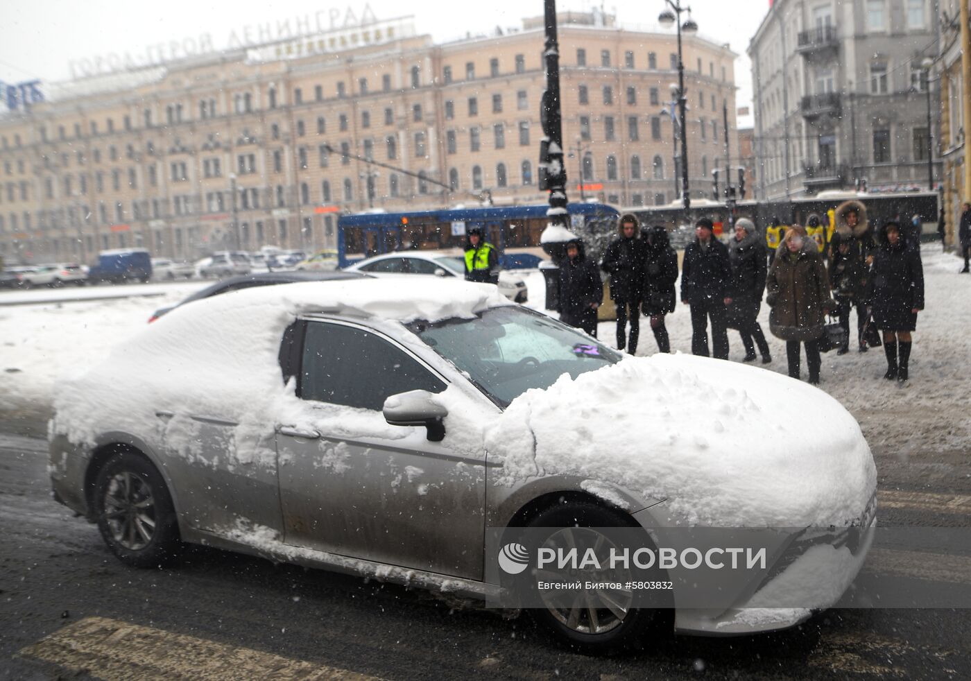 Снегопад в Санкт-Петербурге