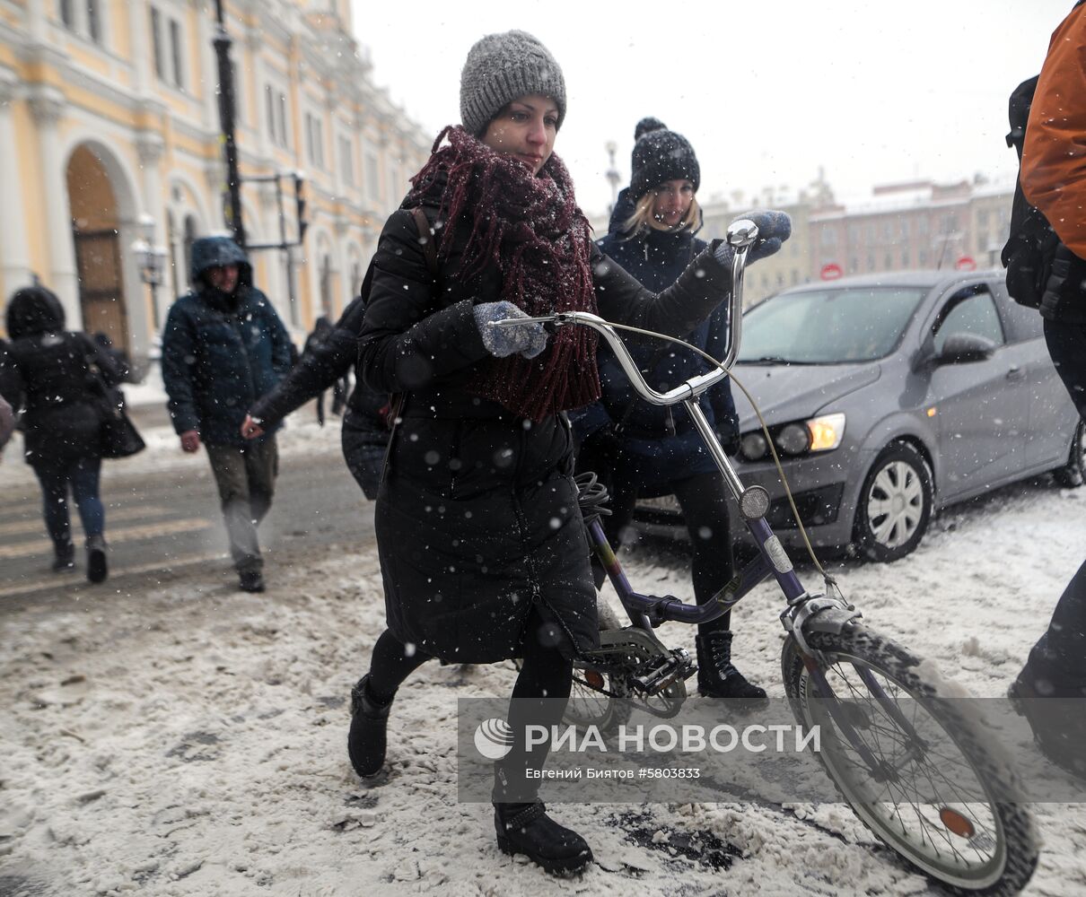 Снегопад в Санкт-Петербурге