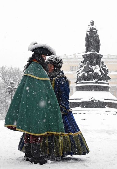 Снегопад в Санкт-Петербурге