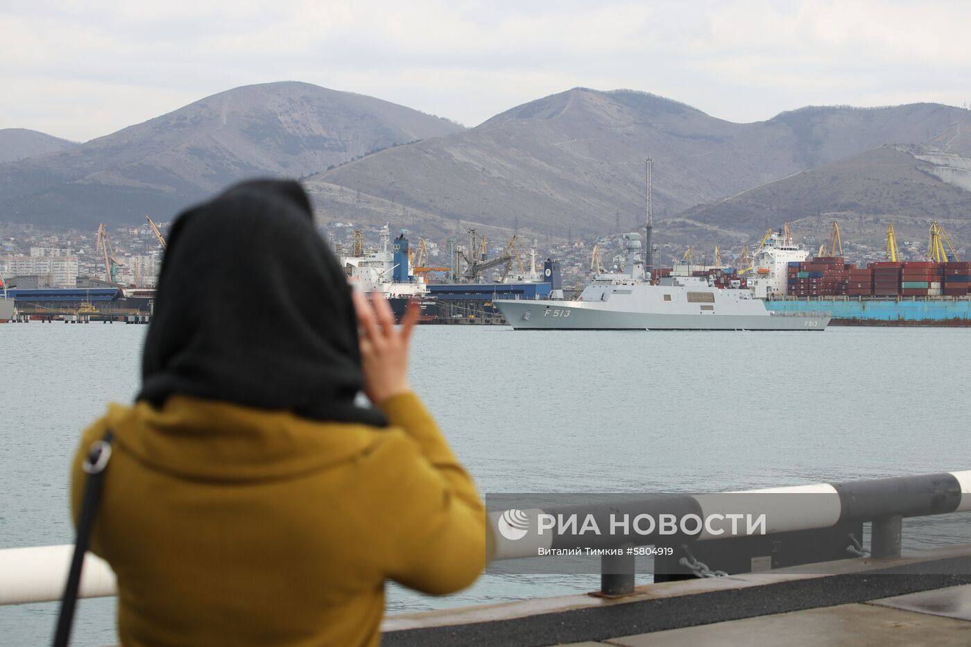 Прибытие отряда боевых кораблей ВМС Турции в порт Новороссийска