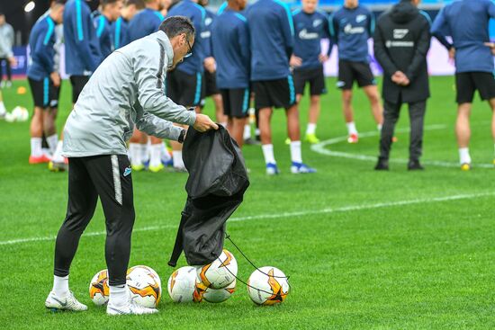 Футбол. Лига Европы. Тренировка ФК "Зенит"