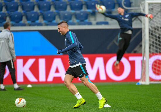 Футбол. Лига Европы. Тренировка ФК "Зенит"