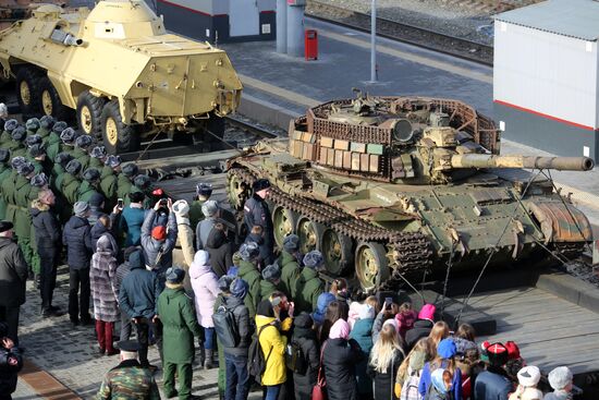 Прибытие поезда "Сирийский перелом" в Волгоград