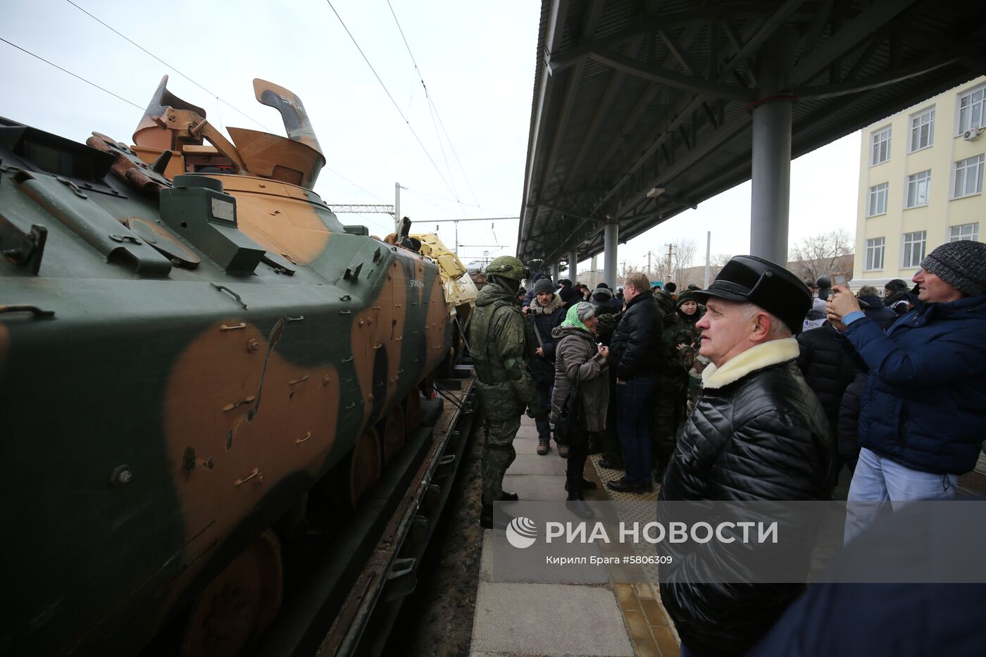 Прибытие поезда "Сирийский перелом" в Волгоград