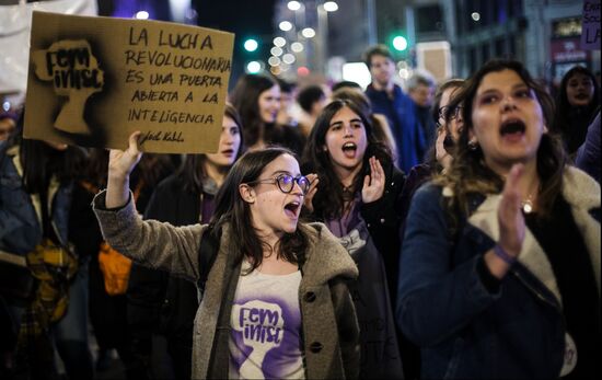 Акция в Мадриде за права женщин