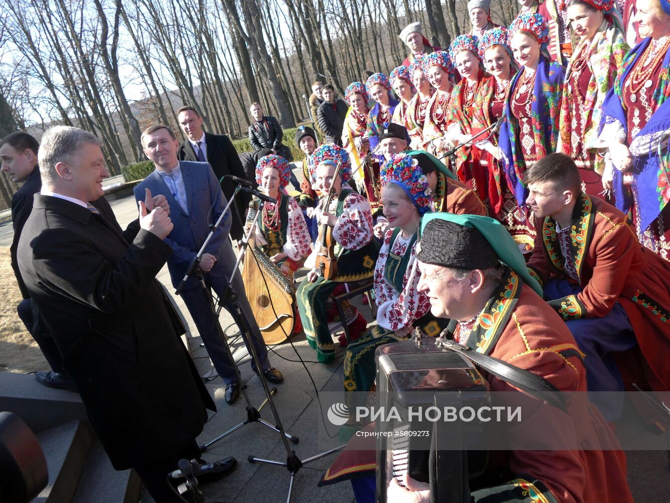 Президент Украины П. Порошенко посетил Черкассы в рамках предвыборной кампании