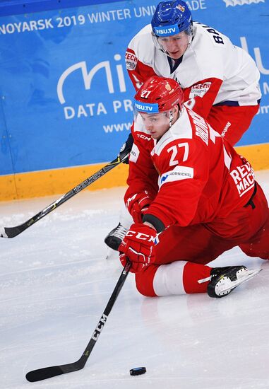 Универсиада-2019. Хоккей. Мужчины. Матч Россия - Чехия