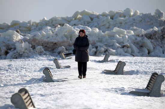Ледяные торосы на Финском заливе