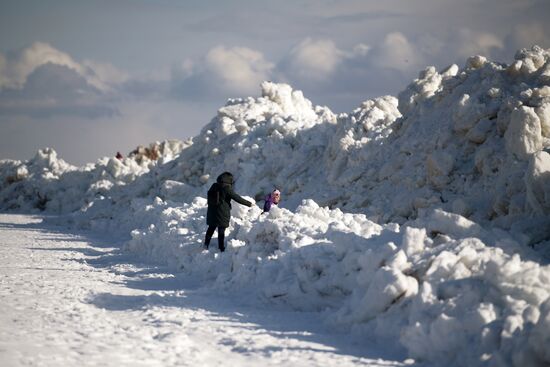 Ледяные торосы на Финском заливе