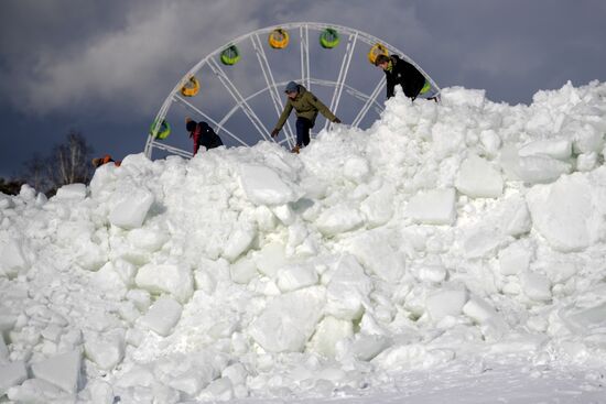 Ледяные торосы на Финском заливе