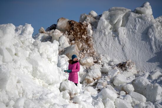 Ледяные торосы на Финском заливе
