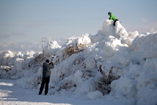Ледяные торосы на Финском заливе