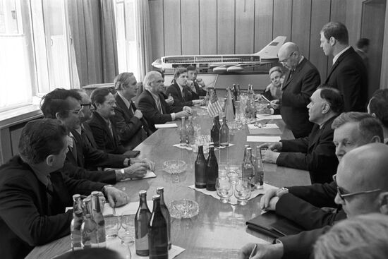 Министр авиационной промышленности СССР П. В. Дементьев