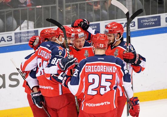 Хоккей. КХЛ. Матч ЦСКА - "Динамо" (Москва)