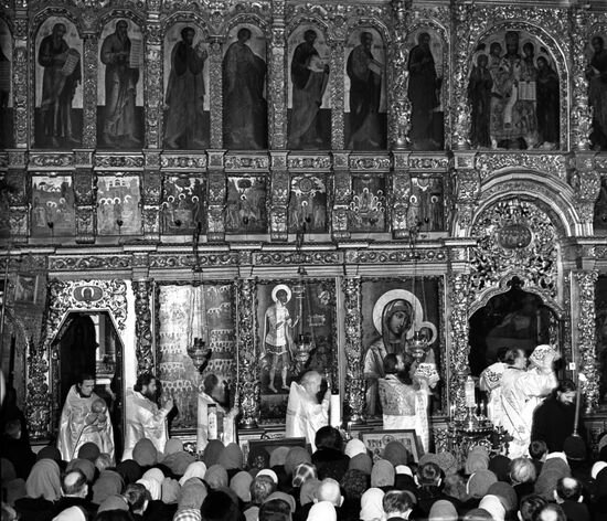 Рождественская служба в Троице-Сергиевой лавре