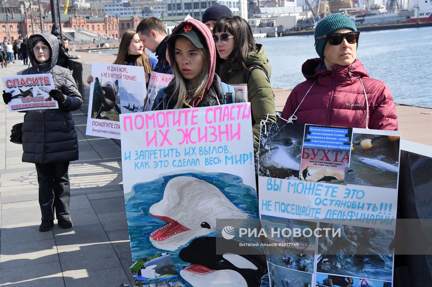 Пикет в защиту приморских белух и косаток