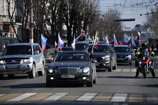 Автопробег мотоклуба "Ночные волки" в Крыму