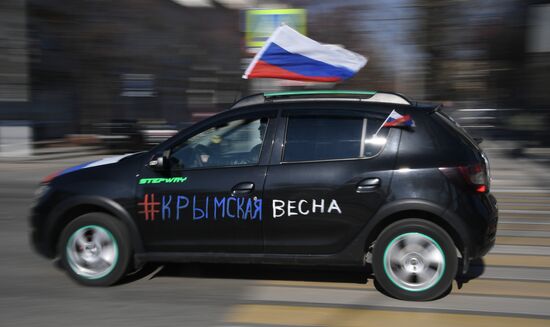 Автопробег мотоклуба "Ночные волки" в Крыму